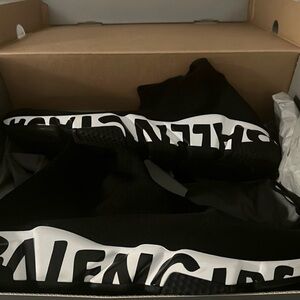 Balenciaga Black and White Athletic Socks